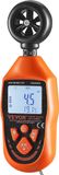Anémomètre portable, plage de mesure -10°C à +45°C, anémomètre numérique avec rétroéclairage LED, mesure la vitesse du vent, la température de l'air, le débit d'air et la température ressentie, convient pour la voile, la planche à voile, le contrôle de drone, l'aviation et les systèmes CVC