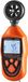 Anémomètre portable, plage de mesure -10°C à +45°C, anémomètre numérique avec rétroéclairage LED, mesure la vitesse du vent, la température de l'air, le débit d'air et la température ressentie, convient pour la voile, la planche à voile, le contrôle de drone, l'aviation et les systèmes CVC