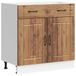 vidaXL Lucca Bewerkt Hout Kast Oud Houtkleurig