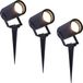 HOFTRONIC Spikey - LED Tuinspot - 3 stuks - Antraciet - 4000K - GU10 - 5W - 400lm