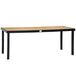 Outsunny Table à manger de jardin pour 8 personnes, table de jardin extérieure en aluminium, pour patio, terrasse, 190 x 90 x 74 cm, bois naturel