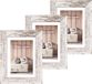 Zep Fotolijst - 3x stuks - white wash - 23 x 18 x 2 cm - hout - geschikt voor een foto van 13 x 18 cm - staand/hangend