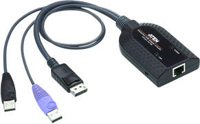 ATEN USB DisplayPort Virtual Media KVM-adapter (ondersteuning Smartcardlezer en Audio de-embedder)