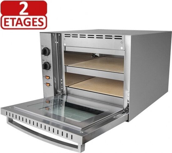 Caterchef Basic Pizza Oven | Geheel RVS | 3000W | 650x610x(H)420mm