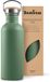 Bambaw® Waterfles 750ml - Enkelwandige drinkfles - Lekvrij, Plasticvrij met Bamboe Dop - Waterflessen Volwassenen - Waterfles RVS - Perfect voor Reizen, Wandelen, Dagelijks Gebruik, Kamperen - Water Fles - Camping - Groen