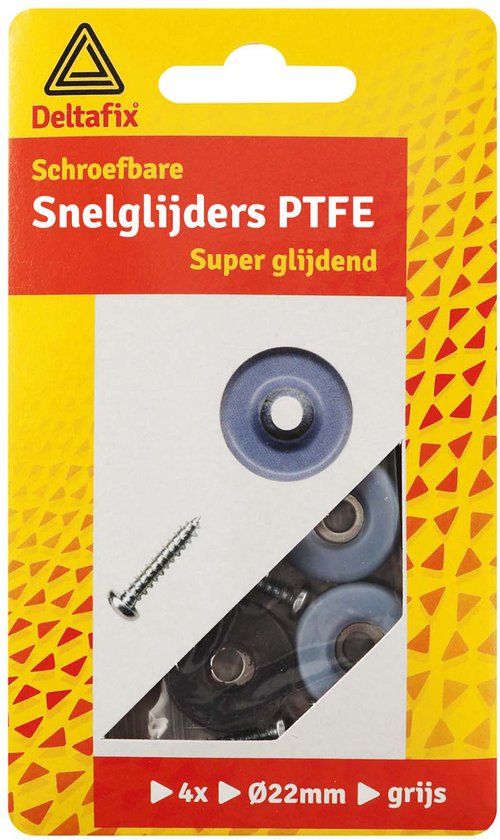 SmarTTink Teflon Schroefbare Snelglijders 22mm Grijs 4 Stuks