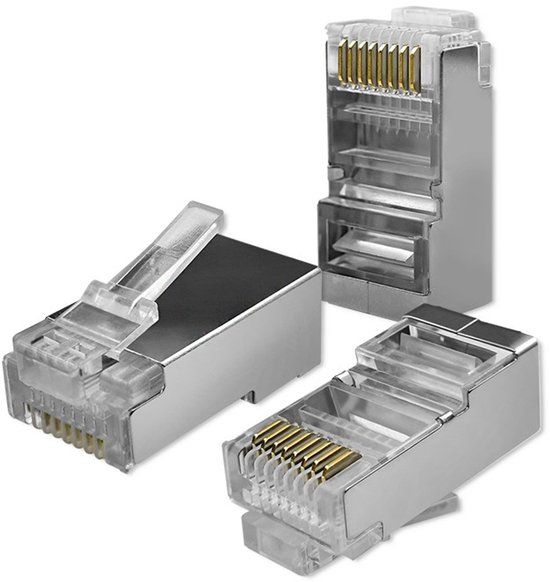 Qoltec RJ45 Zijkbehuizing - CAT5e - FTP - Pass Through - Vergulde Contacten