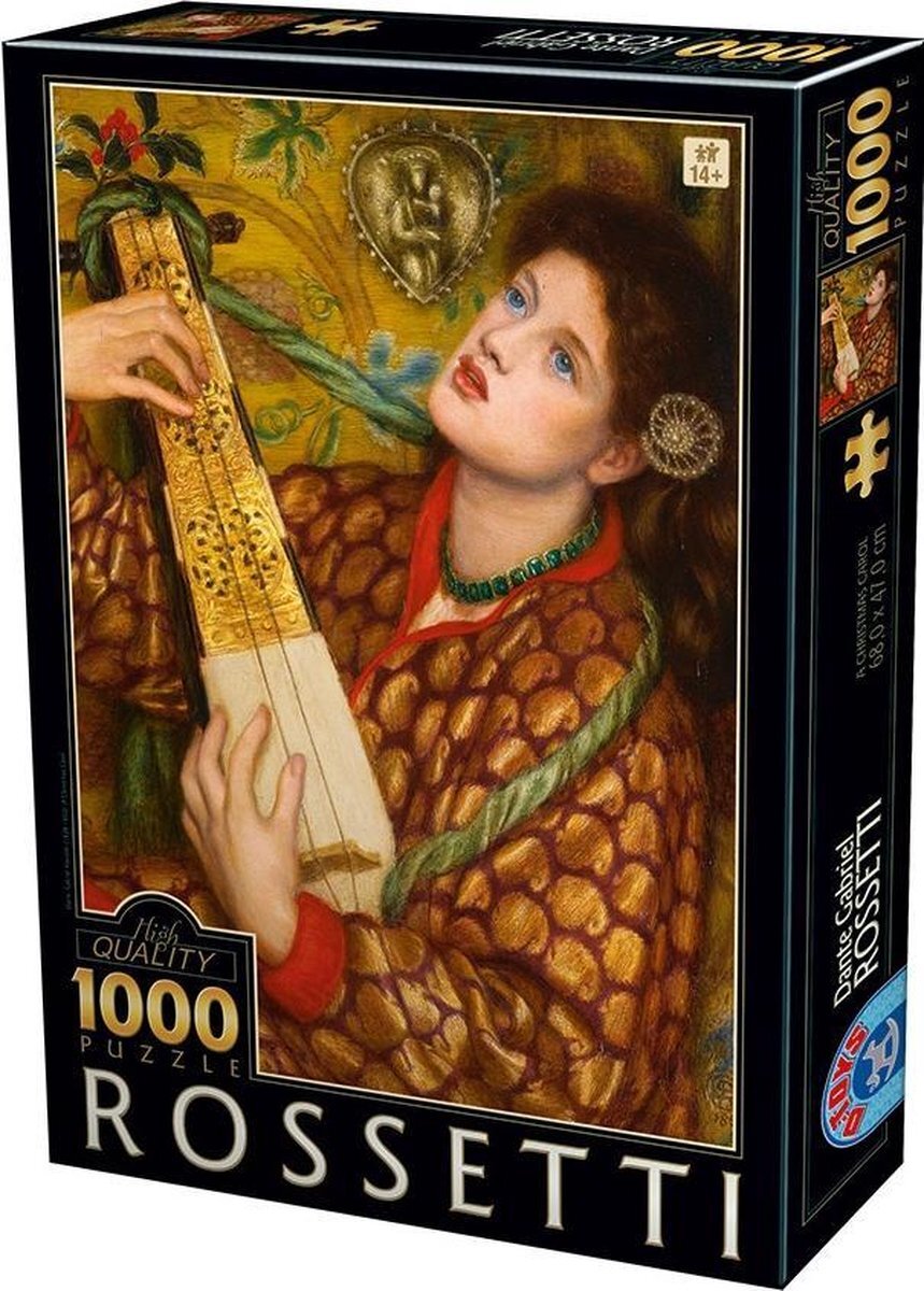 dtoys 5947502876823 D-Toys Art Puzzel 1000 Dante Gabriel Rosetti, meerkleurig