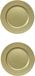 2x pièces assiettes de dîner/sous-assiettes or avec paillettes 33 cm