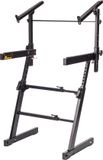 HERCULES Stands HCKS-410B dubbele keyboardstandaard, Auto Lock hoogteverstelling, Z-stijl