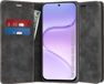Techsuit Hoesje geschikt voor HONOR 600 Smart - Confy Book Wallet Case - Noir