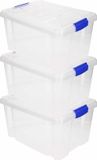 PLASTICFORTE 10x Opslagbakken met Deksel - 5 Liter - Transparant - Kunststof - 29 cm