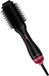 Auronic Brosse soufflante 4-en-1 - Coiffant - Lisser, Boucler, Volume supplémentaire et Brosser - Coiffant multifonction - Brosse à boucler - Brosse chauffante - Flux à 360 degrés - Ø 37 mm - Noir/Rose