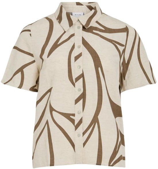 Vila Blouse Viprisilla S/s Shirt 14114770 Cub/flower Dames Maat W40