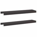 vidaXL Afdekprofiel voor tuinranden - 2 st - 100 x 20 x 5 cm - Staal - Zwart