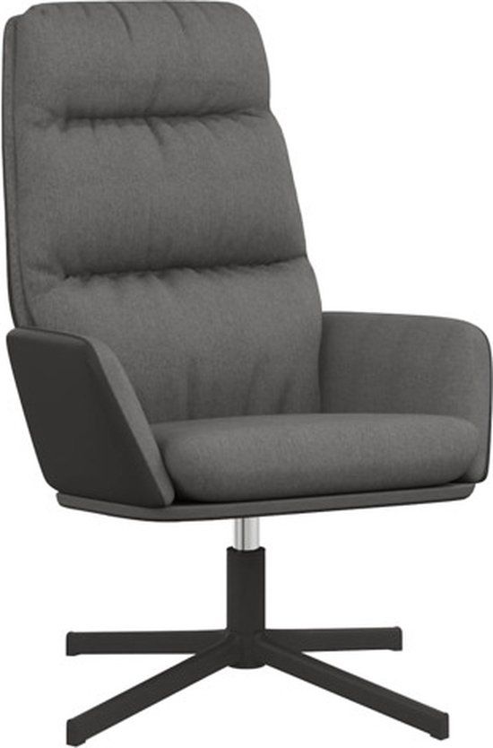 vidaXL Relaxstoel stof lichtgrijs
