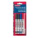 Herlitz Colli-Marker permanente marker, Zwart, Blauw, Rood, 4 stuks