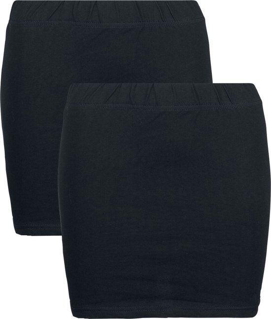 R.E.D. by EMP R.E.D. Rock-Engineered Design zwarte basic minirok in een dubbele verpakking - Dames - L