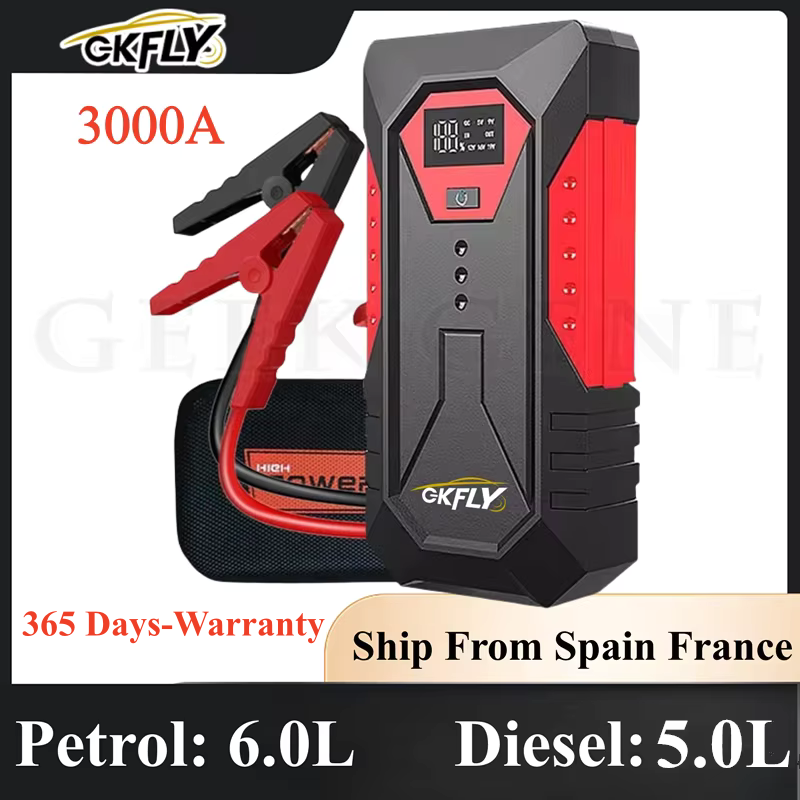 GKFLY 2000A 3000A 4000A Auto Jump Starter Grote Power Bank Auto Batterij Booster 12V Auto Startapparaat