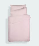 Bianca Plain Dyed Cotton Percal Pink 200 TC Duvet Cover Set 160 x 220 cm - 50 x 80 cm