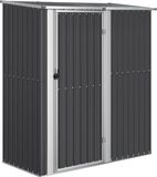 vidaXL Tuinschuur - 180,5x97x209,5 cm - Gegalvaniseerd Staal - Antraciet