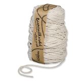 Halbach Seidenbänder gerecycled katoenen koord, breedte: 5 mm, lengte 80 meter, duurzaam katoengaren voor macramé of doe-het-zelf handwerk, kleur: naturel