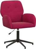 vidaXL Draaistoel Wijnrood Fluweel 54 x 55 x 90 cm