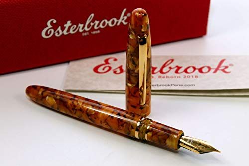 Esterbrook Estie Honeycomb E426-M Vulpen - Geel/Oranje Gemarmerd