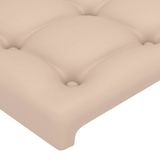 VidaXL Hoofdbord met randen 163x23x78/88 cm kunstleer cappuccinokleur