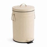 Relaxdays Pedaalemmer 12 l - Beige