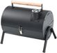KING Hoff Grill - Barbecue à charbon de bois - Barbecue de camping avec couvercle - Grill de table pliable - Barbecue de voyage avec ventilation - Barbecue compact pour balcon et camping - Acier thermolaqué - Noir