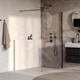 Brauer Oblivion - Inloopdouche - Helder Glas - 110 x 200 cm - incl. Glascoating - Mat Zwart