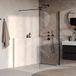 Brauer Oblivion - Inloopdouche - Helder Glas - 110 x 200 cm - incl. Glascoating - Mat Zwart