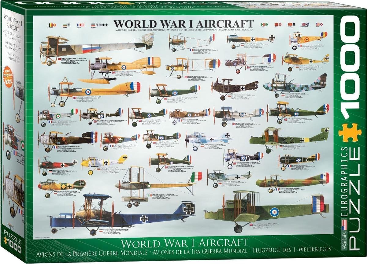 Eurographics Puzzel Oorlogsvliegtuigen van de eerste Wereldoorlog