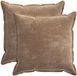 vidaXL Housse de coussin - 2 pièces - BOIS - Marron - 55 x 55 cm - Tissu chenille