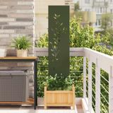 Écran de confidentialité de jardin vert olive 32 x 140 cm Acier laminé à froid