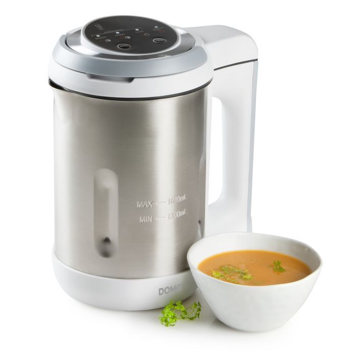 Domo DO737BL Soepmaker - 1.6 L - 1000W - RVS/Wit