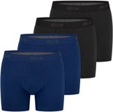 Sloggi Heren Lange Boxershorts SLG Base 4-Pack Marine/Charcoal Maat L
