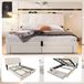 OKWISH Lit rembourré 140x200 cm - Beige