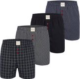 Phil & Co Heren Wijde Boxershorts Mulitpack 4-Pack Zwart - Maat 3XL
