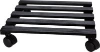 Pro Garden Plantentrolley - Hout - Zwart - Vierkant - 28 x 28 cm