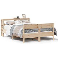 vidaXL Cadre de lit avec tête de lit 140x190 cm bois de pin massif