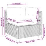 vidaXL 10-delige Loungeset met kussens, polyrattan, beige