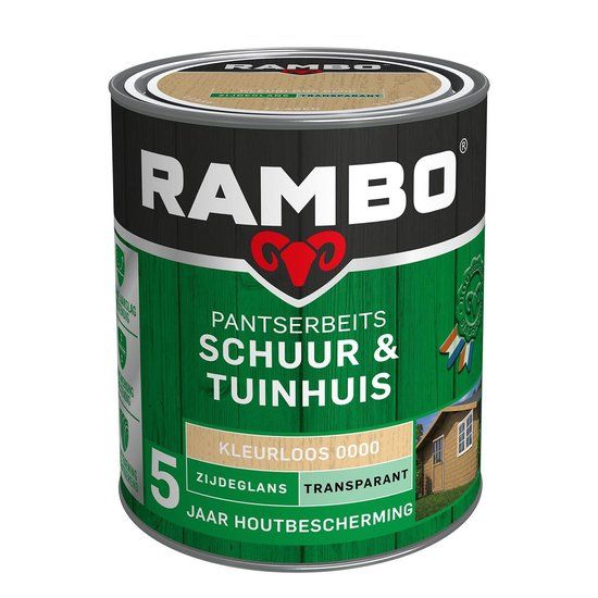 Rambo Pantserbeits Schuur & Tuinhuis Zijdeglans Kleurloos 0.75L