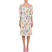 Moschino Robe épaules dénudées en broderie anglaise fleur chiné blanc