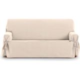 ECOMMERC3 Bankhoes voor 2-zits, universeel, elastisch en veelzijdig, bankovertrek in beige, bankovertrek met verstelbare elastische banden, vernieuwd en beschermt zitting, rugleuning en armleuningen