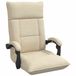 vidaXL Fauteuil réglable Crème Tissu