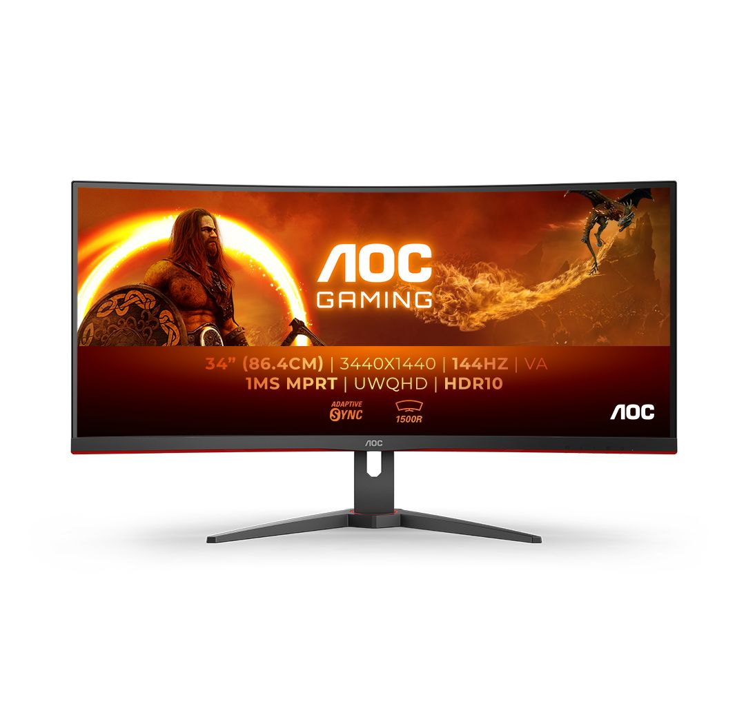 AOC CU34G2XE - 34" WQHD 144Hz Curved Gaming Monitor