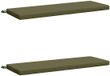 vidaXL Coussin de banc SOEST 2 pièces 100% Polyester vert olive