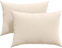 vidaXL - Zitkussens - 2 stuks - Stof - Beige - 70 x 50 cm
